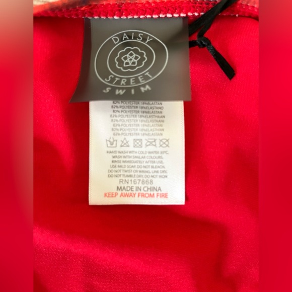 Daisy Street brand bikini bottom bright orange and red colors - Picture 7 of 15